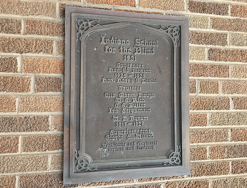 Dedication plaque from the opening in 1931 on College