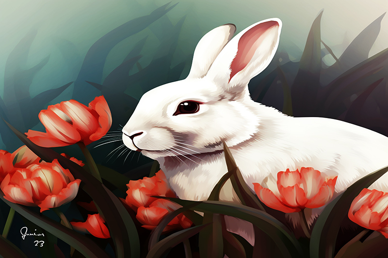 Reader Random Rippling - Bunny Art